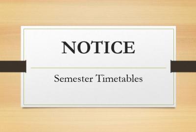 Semester Timetables - from 04.08.2025