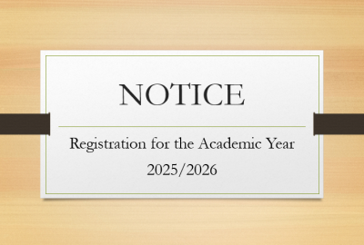 Registration for the Academic Year 2025/2026