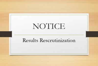 Notice : Results Rescrutinization