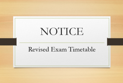 Revised Exam Timetable