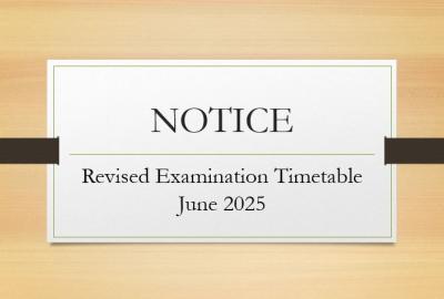 Revised Examination Timetable – June 2025