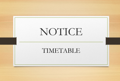 TIMETABLE