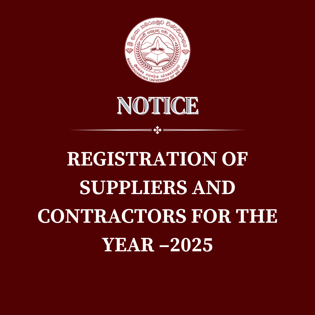 REGISTRATION OF SUPPLIERS AND CONTRACTORS FOR THE YEAR –2025