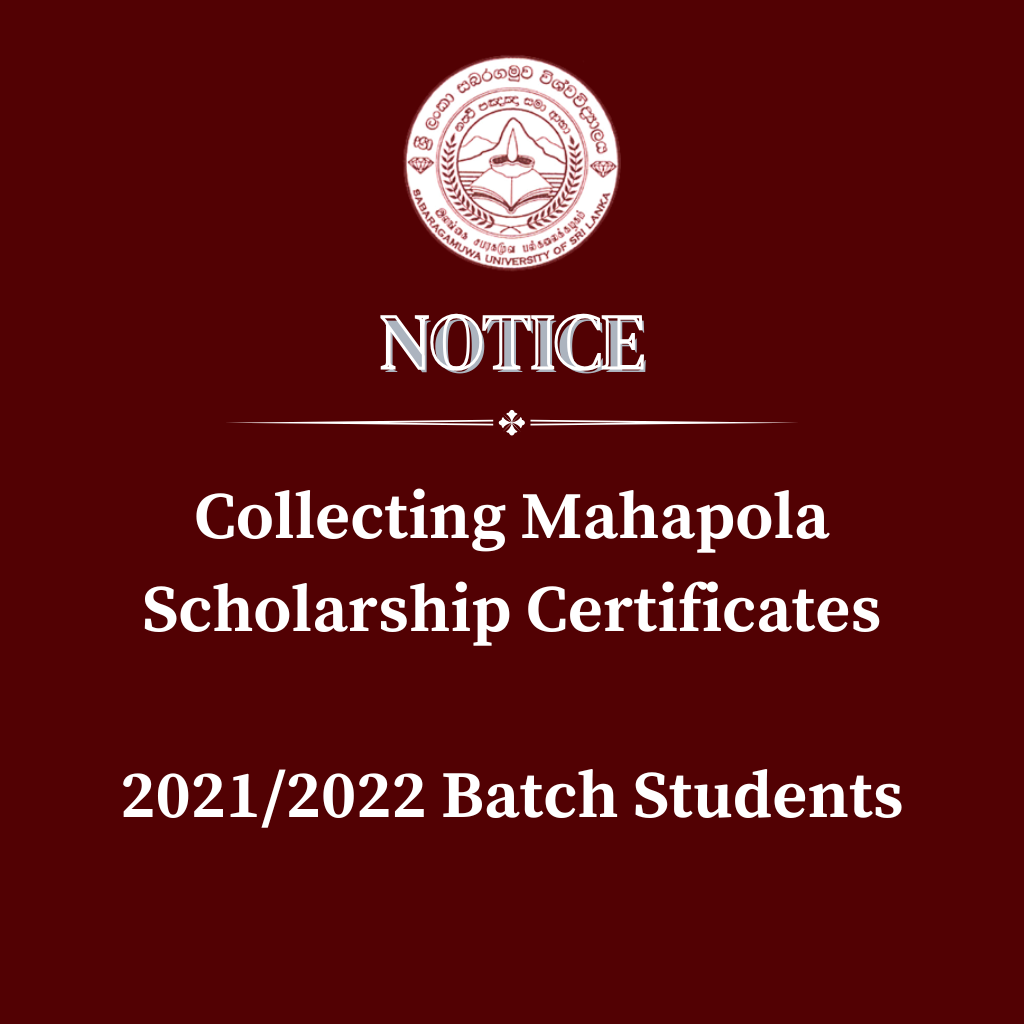 2021/2022 Batch Students - Collecting Mahapola Scholarship Certificates
