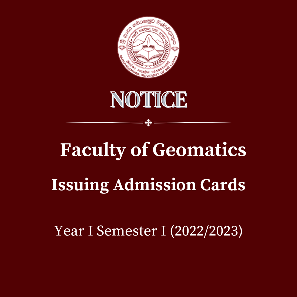 Faculty of Geomatics - Issuing Admission Cards Year I Semester I (2022/2023)