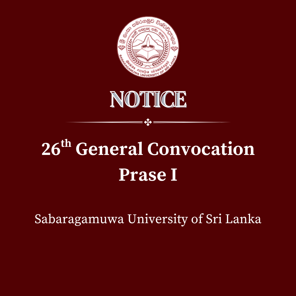 26th General Convocation Prase I