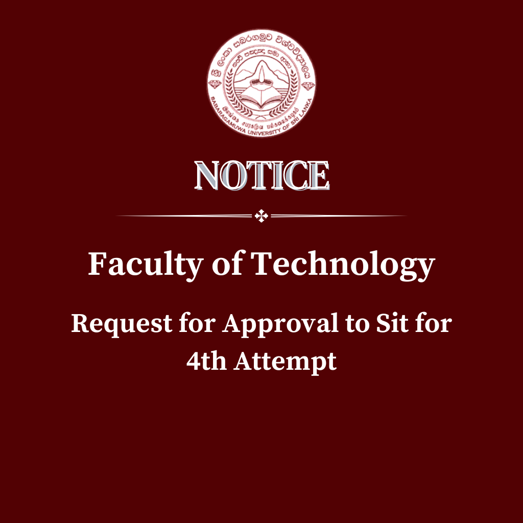 Request for Approval to Sit for 4th Attempt - Faculty of Technology