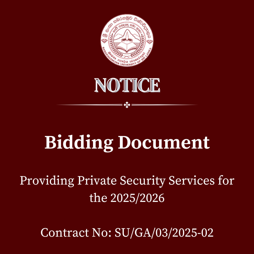Bidding Document - Providing Private Security Services for the 2025/2026