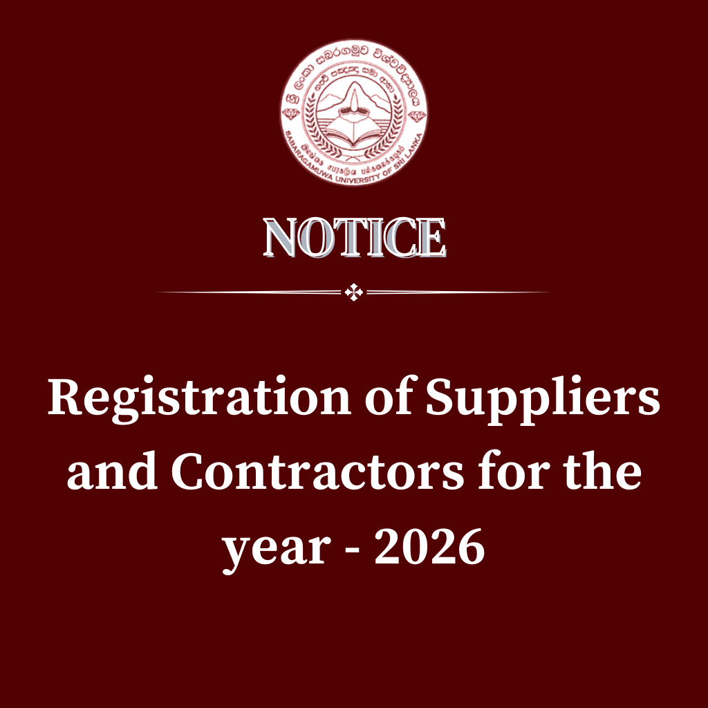 Registration of Suppliers and Contractors for the year –2026