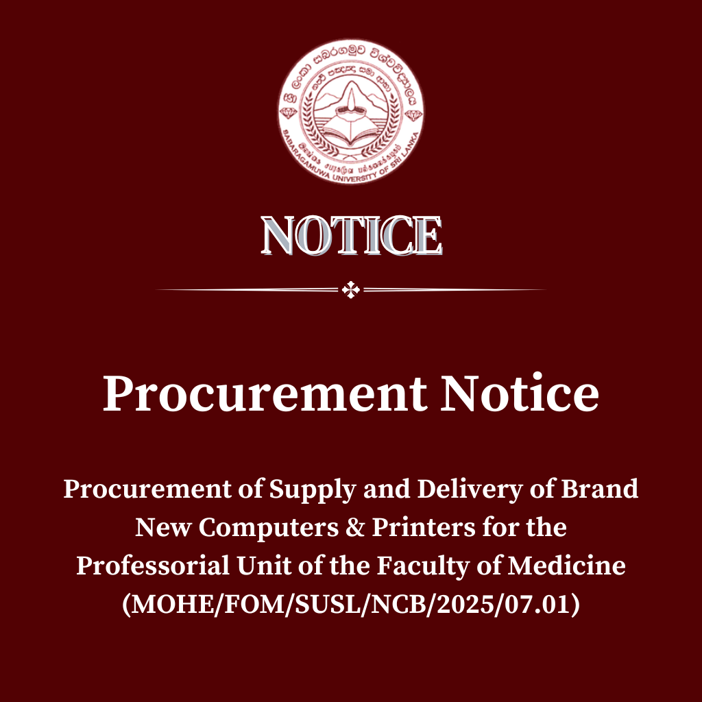 Procurement Notice  Procurement of Supply and Delivery of Brand New Computers & Printers for the Professorial Unit of the Faculty of Medicine