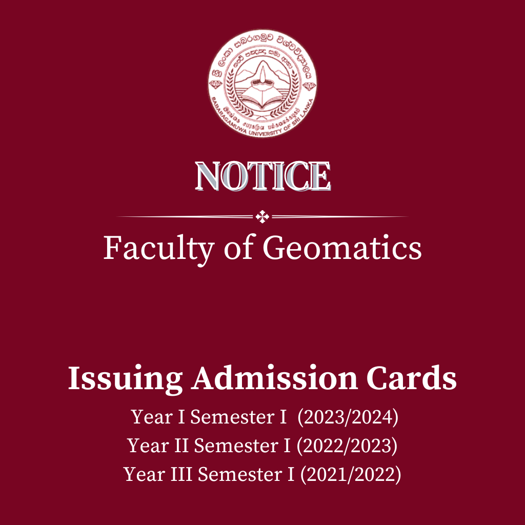 Issuing Admission Cards - Faculty of Geomatics - Year I Semester I  (2023/2024), Year II Semester I (2022/2023), Year III Semester I (2021/2022)
