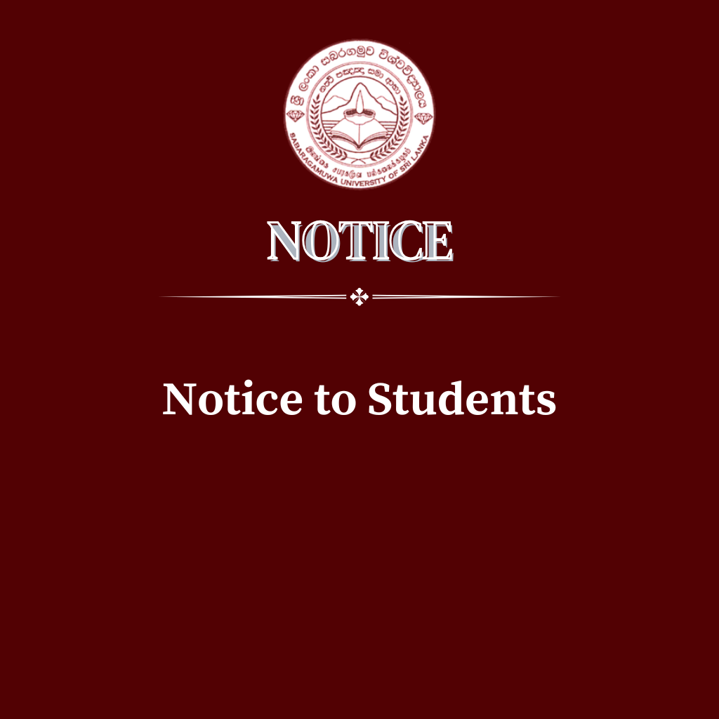 Notice to Students