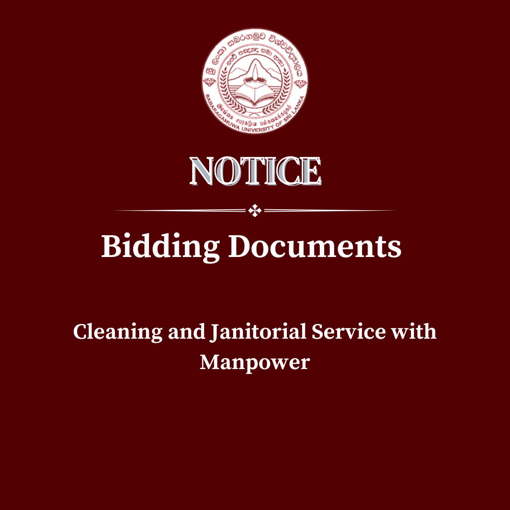 Bidding Documents - Cleaning and Janitorial Service with Manpower