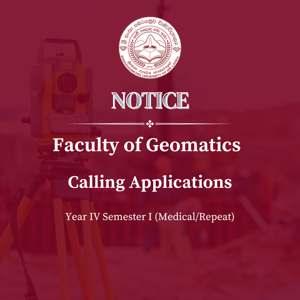 Calling Applications - Faculty of Geomatics, Year IV Semester I (Medical/Repeat)