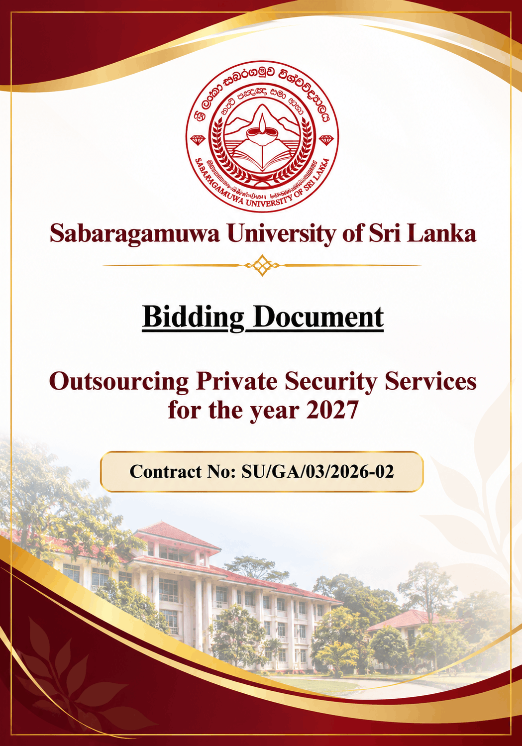 Bidding Document - Outsourcing of Private Security Service