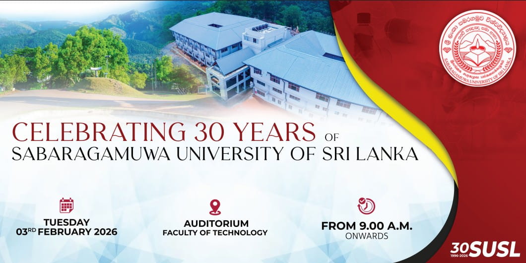 Celebrating 30 Years of Sabaragamuwa University of Sri Lanka