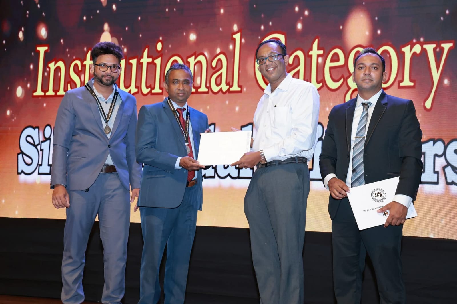 Prof. N. P. Liyanawaduge was honored with the Silver Medal in the Institutional Category