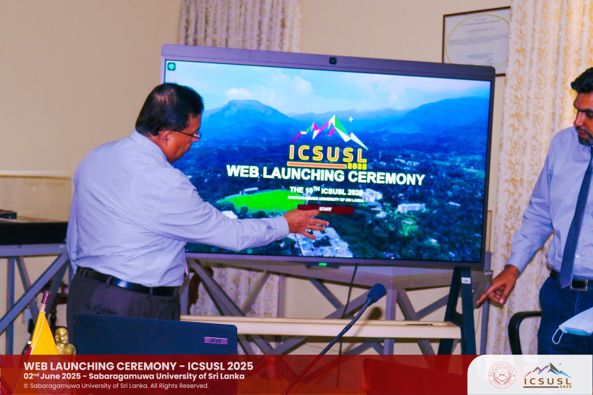The official Website Launching Ceremony for ICSUSL 2025