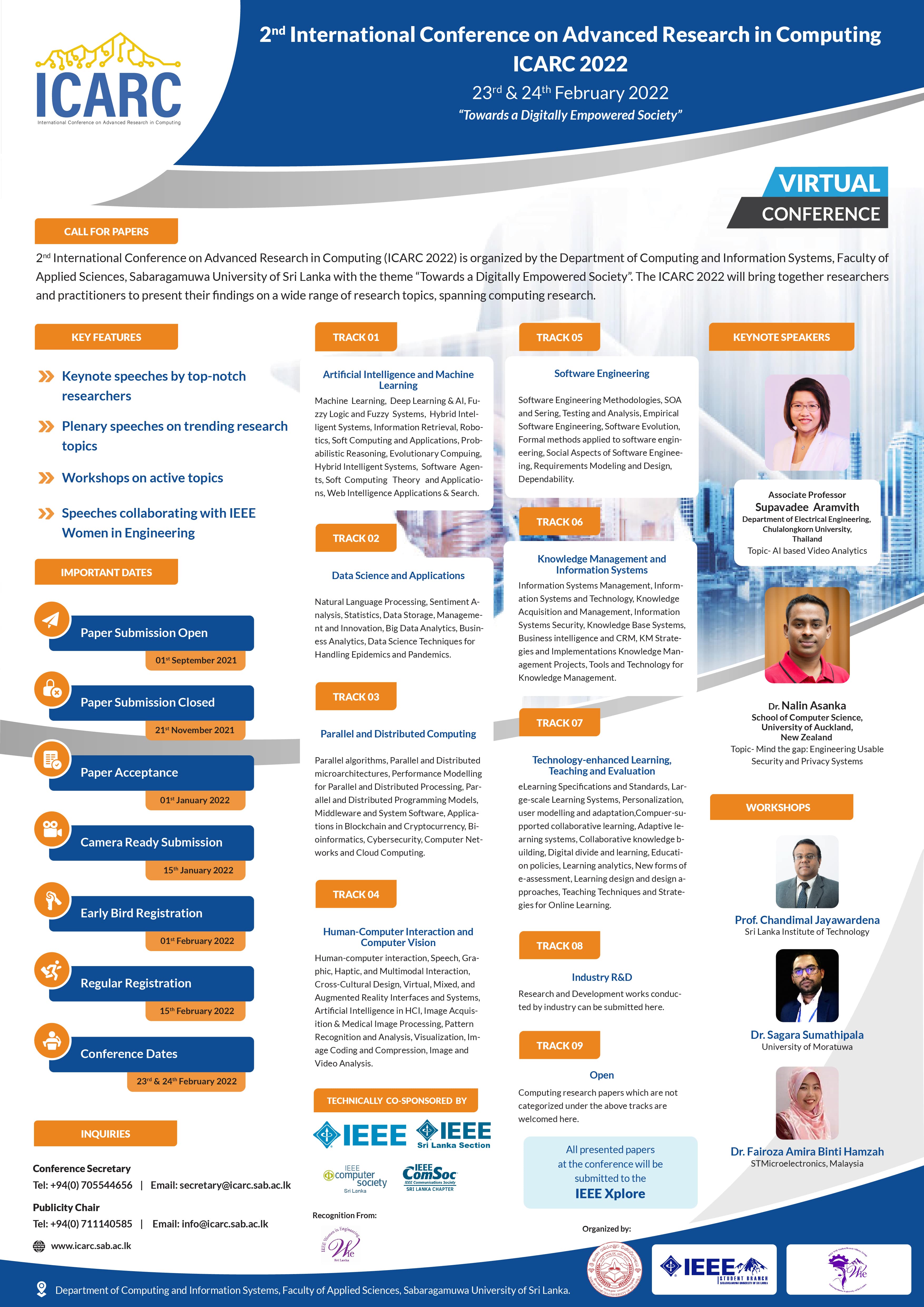 Call For Papers - ICARC 2022