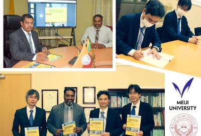 Signing of MOU between Meiji University, Japan, and SUSL