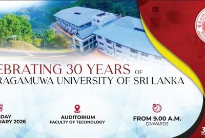 Celebrating 30 Years of Sabaragamuwa University of Sri Lanka